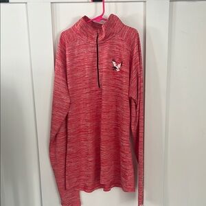Red Quarter-Zip Pullover size large EWU